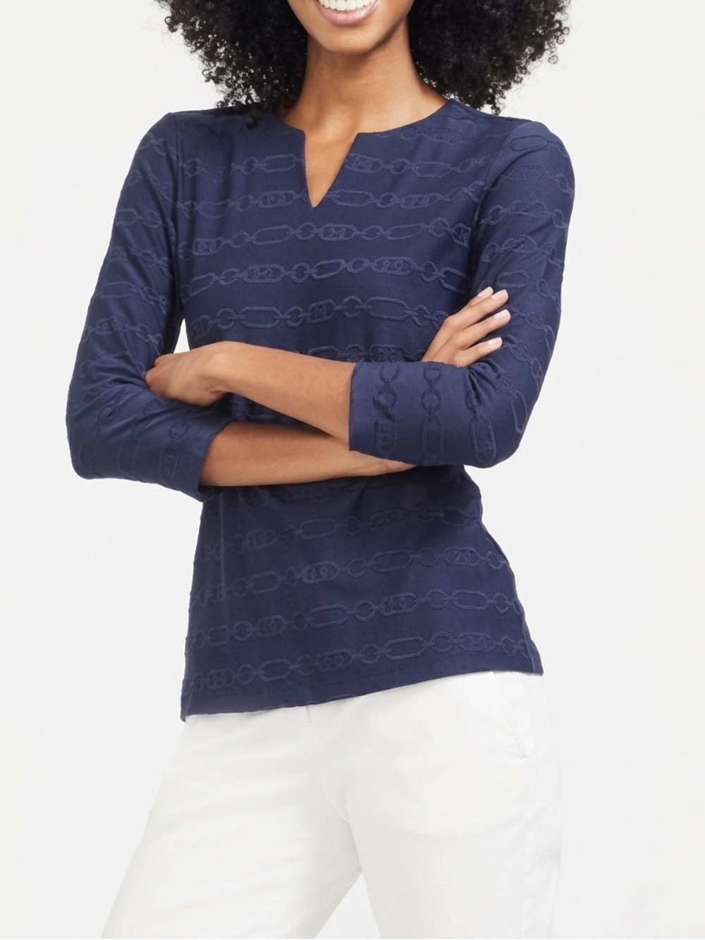 J.McLaughlin‎ Carly Navy Chain Top Women’s Small